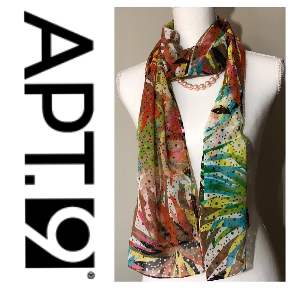 NEW, WOMEN’s TROPICAL PRINT LONG SCARF